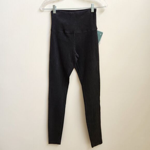 Lysse Jeans Women's XS Dark Gray Denim Jeggings Pull On Skinny Leg Retro Hippie - Picture 1 of 16